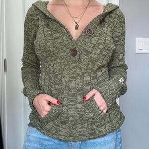 Y2k roxy longsleeve button up